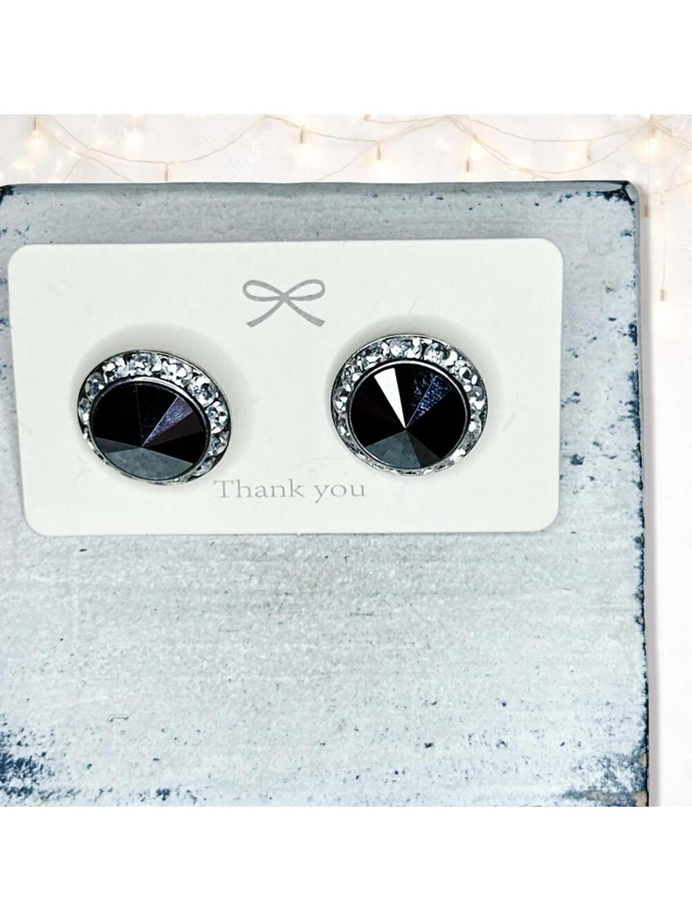 5462gc. Gray Bling Studs